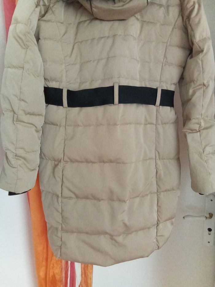 Doudoune marron longue avec capuche amovible Breal taille 36 - photo numéro 9