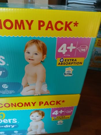 Lot 2 cartons couches pamoers maxi pack T4 plus