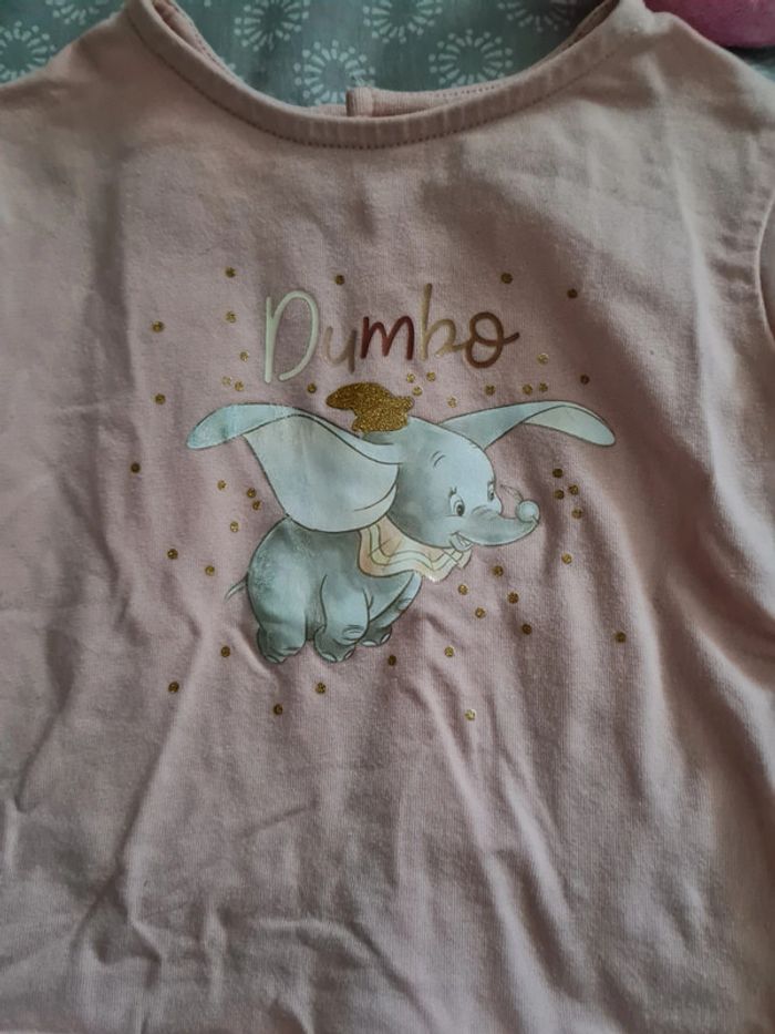 Ensemble Tee-shirt short dumbo 3 mois disney - photo numéro 2