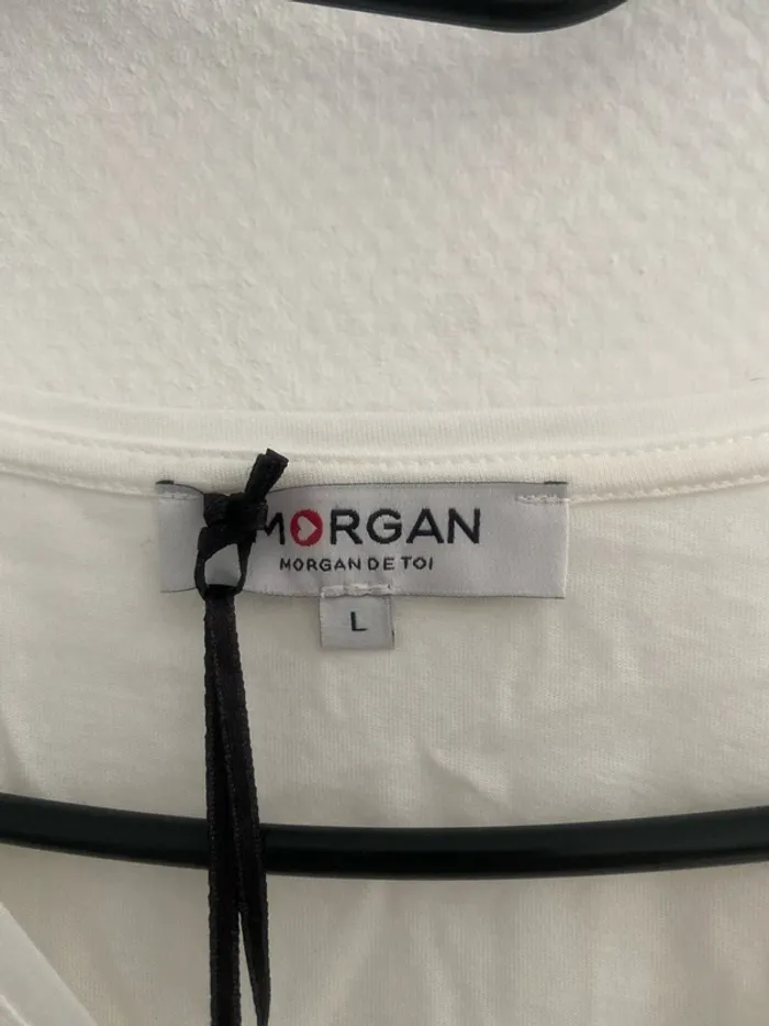 T-shirt blanc MORGAN avec boite cadeau - photo numéro 3