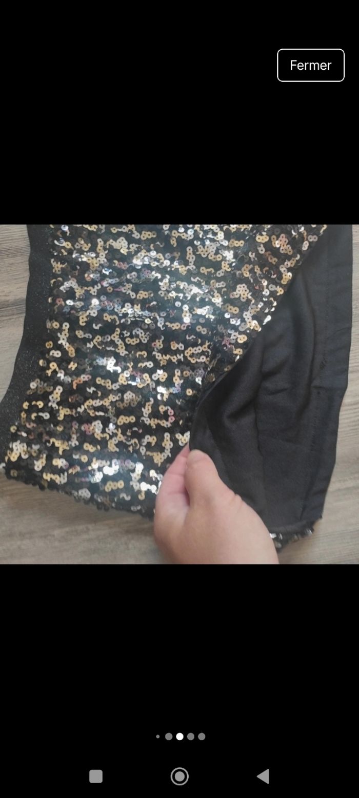 Jupe 4 ans avec sequins idéale pour fêtes de fin d'année ou Noël - photo numéro 5