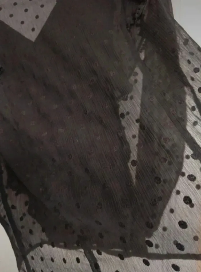 Blouse Zara noir, taille 38, manche et dos transparent - photo numéro 4