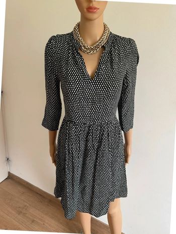 Robe noire à pois blancs Mark & Spencer taille 36 TBE