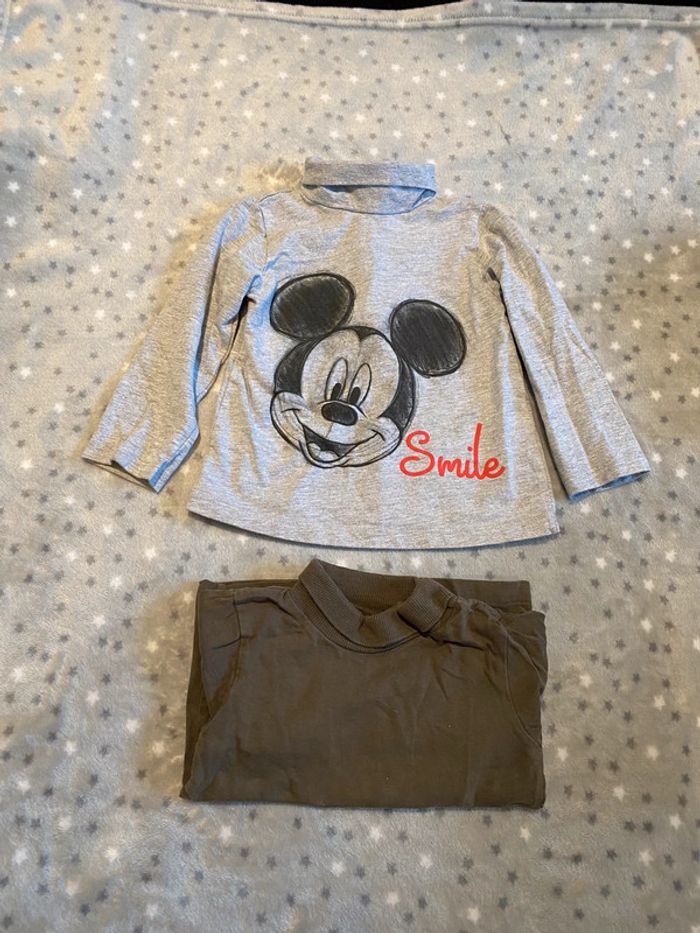 Lot de 2 cols roulés 18 mois Disney Mickey - photo numéro 2