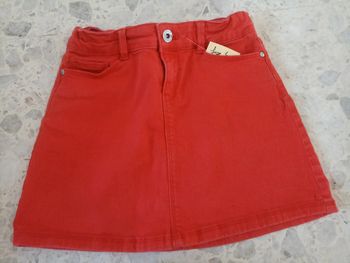 Jupe jeans okaidi rouge 8 ans