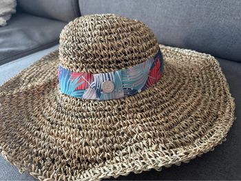 Chapeau de paille Roland Garros Taille L Neuf