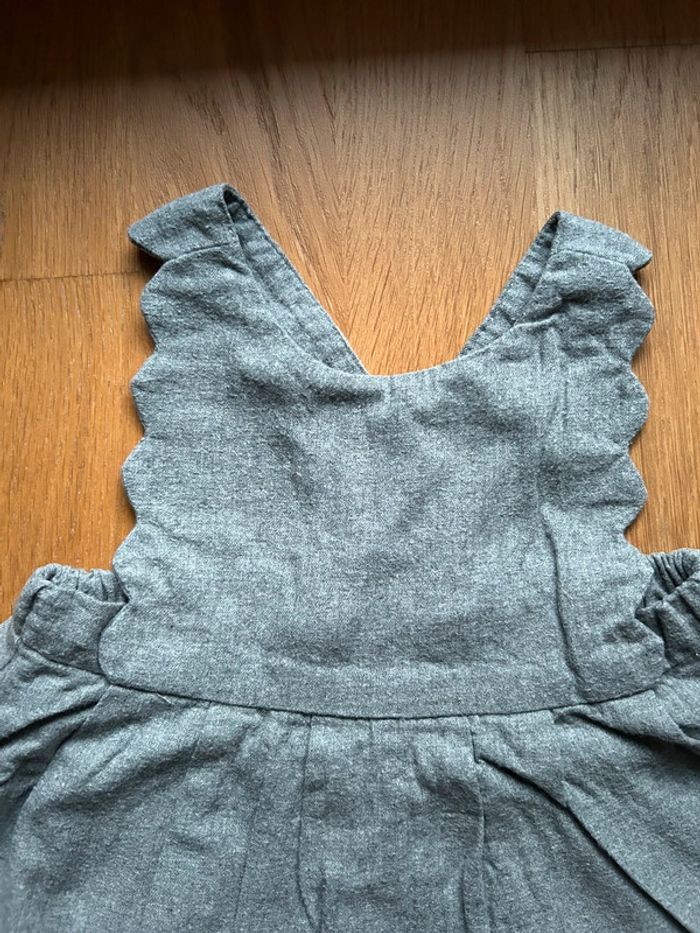 Robe chasuble sans manches grise jacadi bébé fille - photo numéro 2