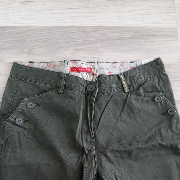 Pantacourt femme kaki Alain Manioukan taille 38 - photo numéro 2