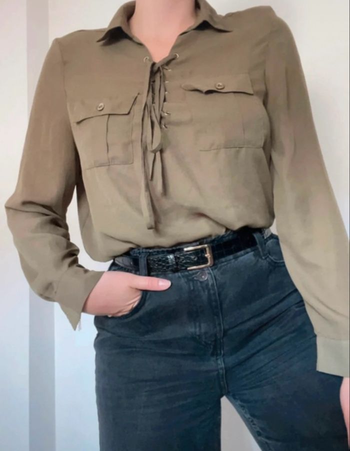 Blouse kaki Missguided - photo numéro 4