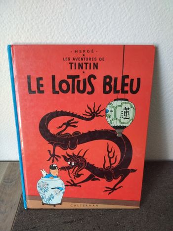 BD Tintin "Le Lotus Bleu" 1983