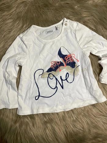 Tee shirt love manche