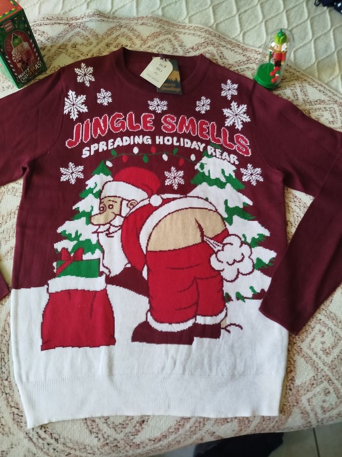 🎅 Pull de Noël "Père Noël qui pète"