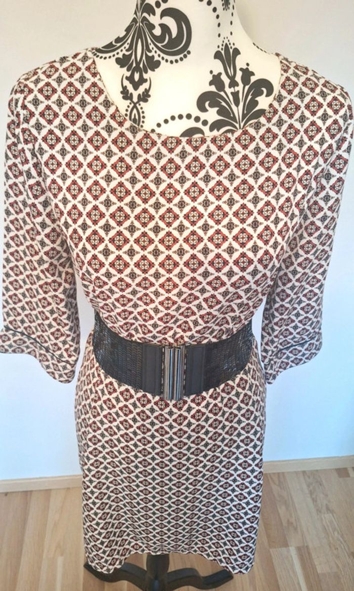 Sublime robe à motif taille M comme neuve - photo numéro 2