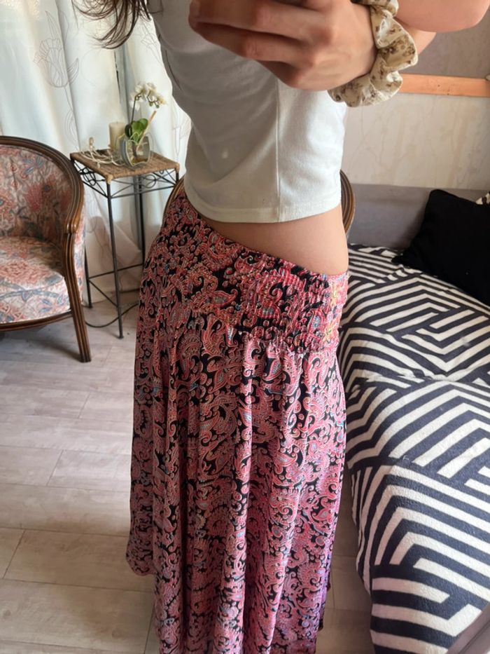 Jupe culotte longue bohème hippie champêtre bohème bohemian - photo numéro 4