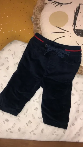 Pantalon velours marine orchestra 3 mois