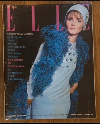 Ancien magazine Elle 1974 N°977 - 248 pages vintage