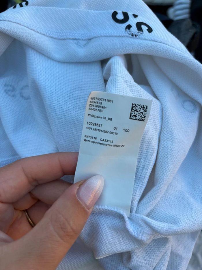 Polo Hugo Boss - blanc/noir - taille S/36 - en très bon état - photo numéro 6