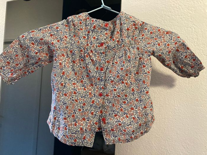 Blouse liberty cyrillus bébé 9 mois - photo numéro 3