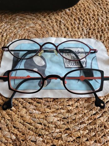 Lot 2 paires lunettes métal Anne & Valentin