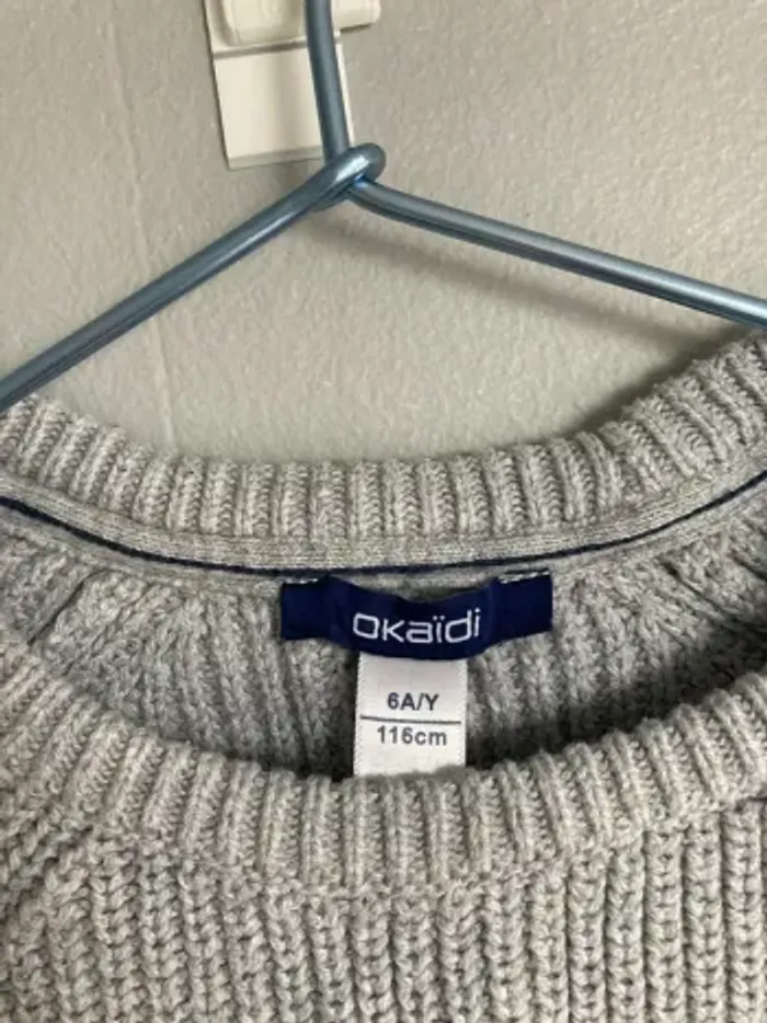 Pull garçon Okaïdi 6 ans – Maille épaisse - photo numéro 2