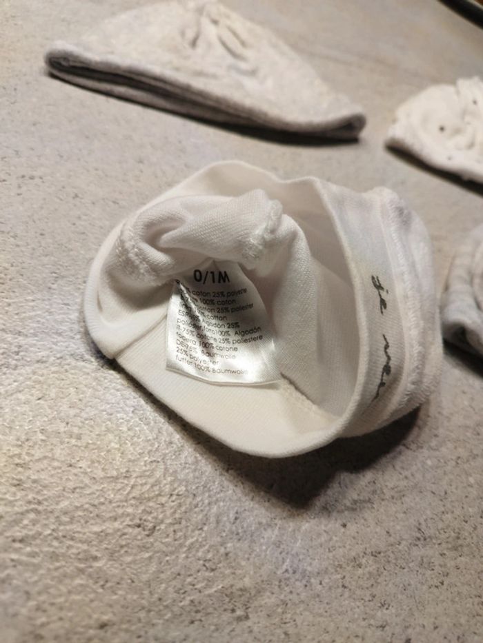 Lot de 4 bonnets de naissance - photo numéro 3