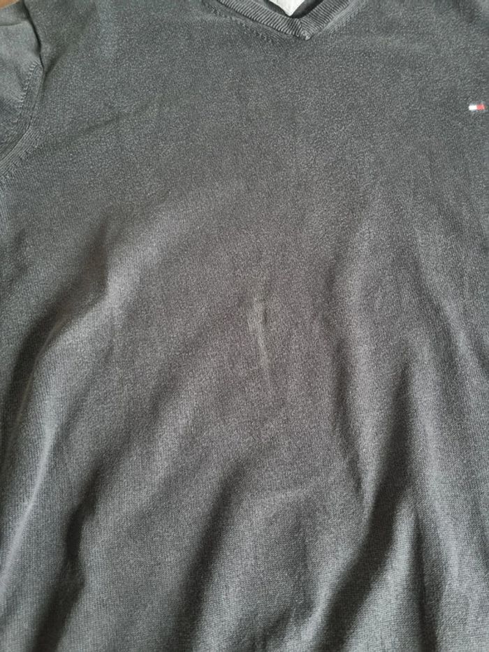 Pull col V Tommy Hilfiger Homme Taille L - photo numéro 5