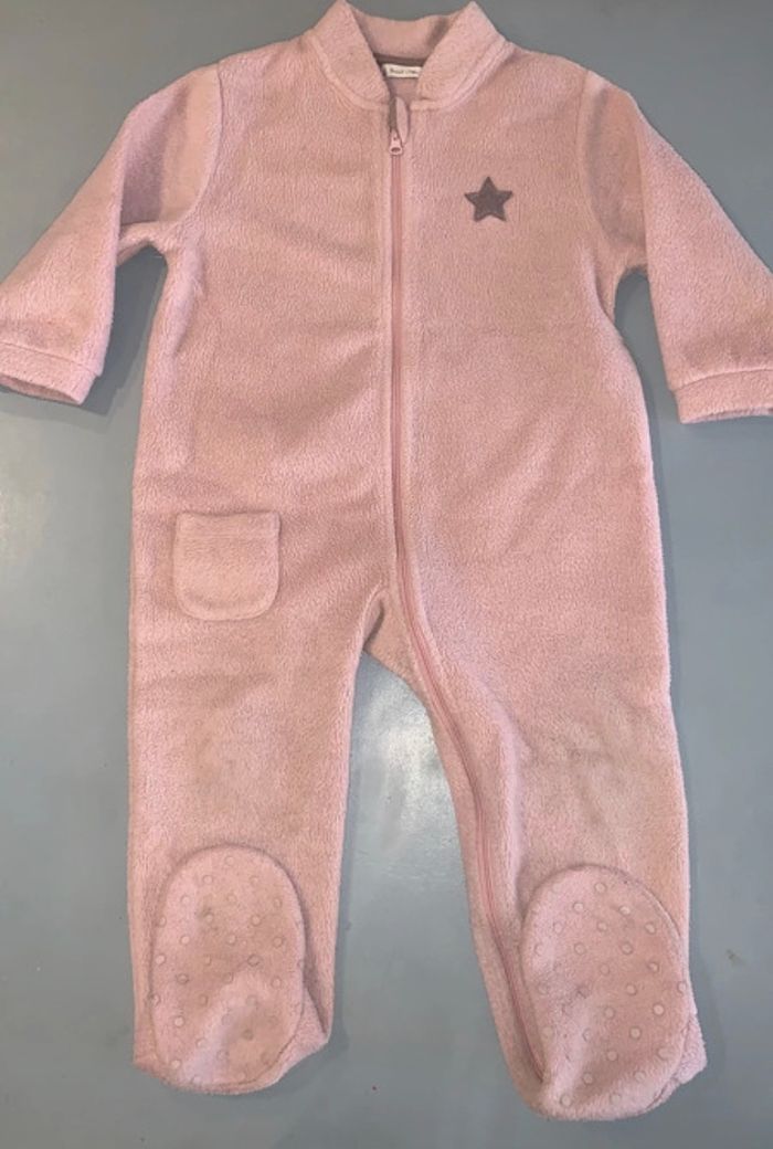 Combinaison rose polaire fourrée taille 18 mois marque Bout'chou