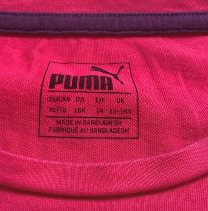 Tee-shirt rose puma 14ans - photo numéro 3