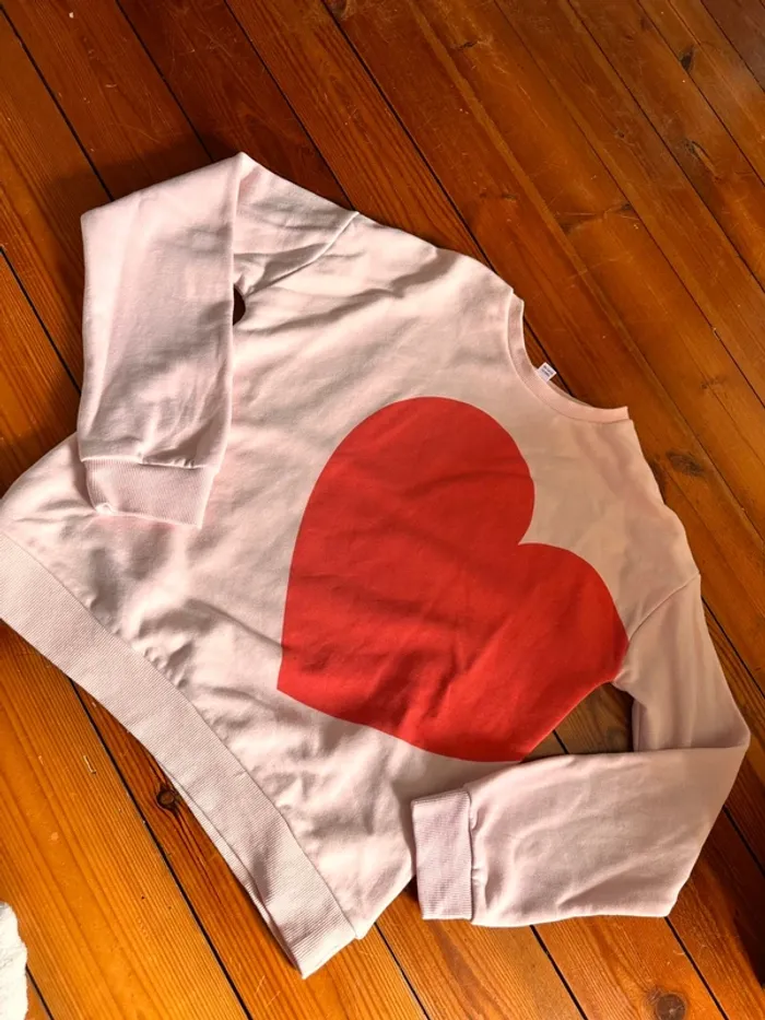 Pull cœur okaidi 14a rose