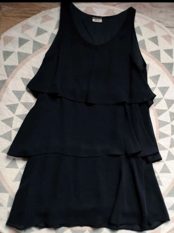 Robe  volantée noire -  Promod vintage  80's  - T40 =  36  actuel  - Comme Neuve - photo numéro 5