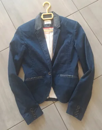 Blazer bi matière marine Bershka Taille M