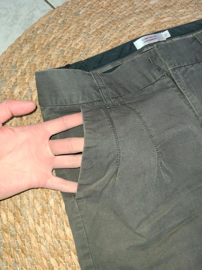 Pantalon toile marron 38 - photo numéro 4