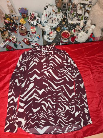 Chemise femme Caroll imprimé bordeaux xs 34