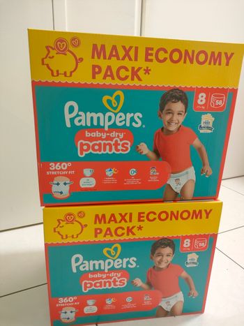 116 Couches taille 8 Pampers pants
