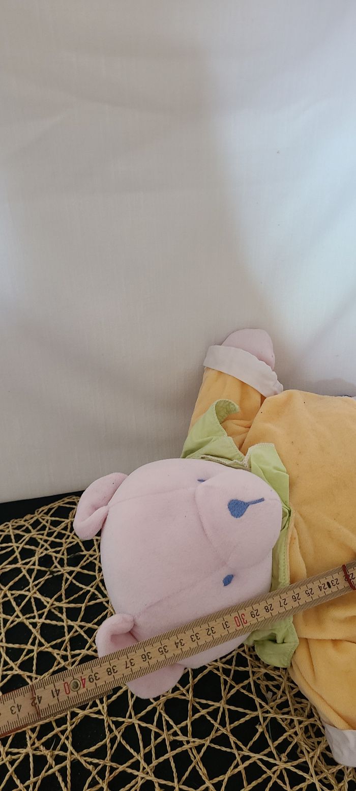 Doudou range pyjama ours blanc jaune vert SUCRE D'ORGE - photo numéro 5
