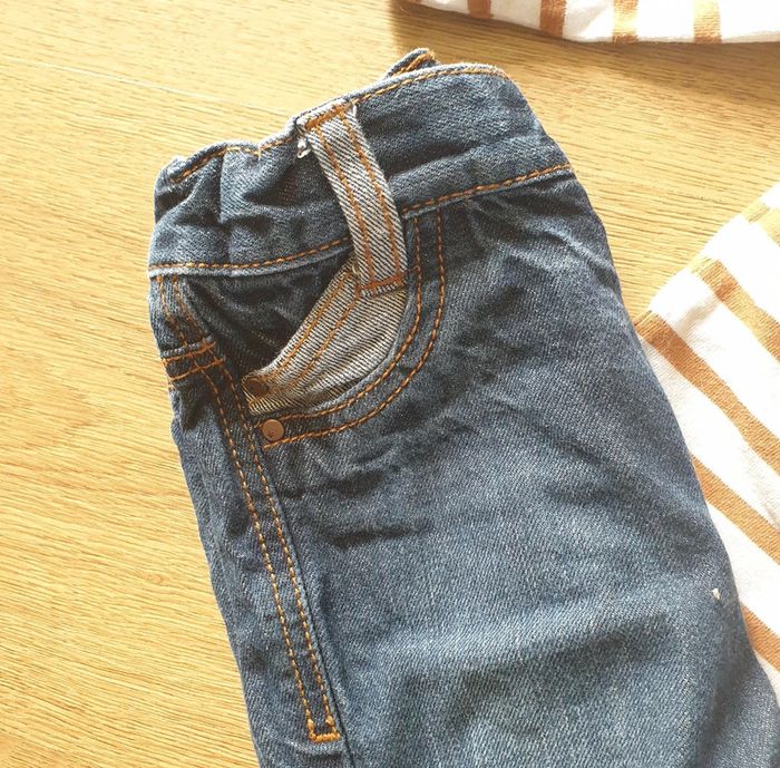 💚 Tee-shirt ML jeans 12 mois Obaïbi/Kiabi #emyfleury_12moisgarçon - photo numéro 4