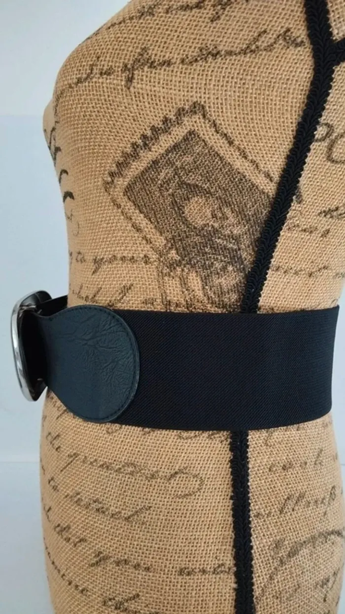 Ceinture noire élastique 75/80 cm femme - photo numéro 5