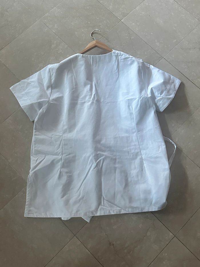 Manelli Blouse Esthéticienne Cache-Cœur Blanche - photo numéro 3