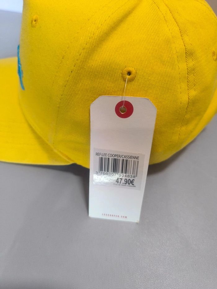 Casquette jaune bleu Lee Cooper logo brodé neuve avec étiquette - photo numéro 7