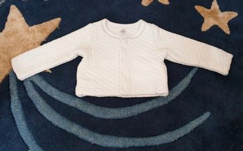 Gilet blanche texturée Petit Bateau