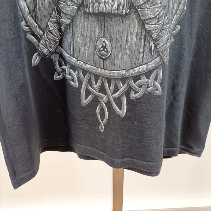 T-shirt Amon Amarth heavy metal noir oversize Fruit of the Loom L A1504 - photo numéro 4