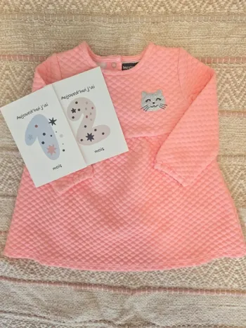 Robe chat corail 12 mois In extenso