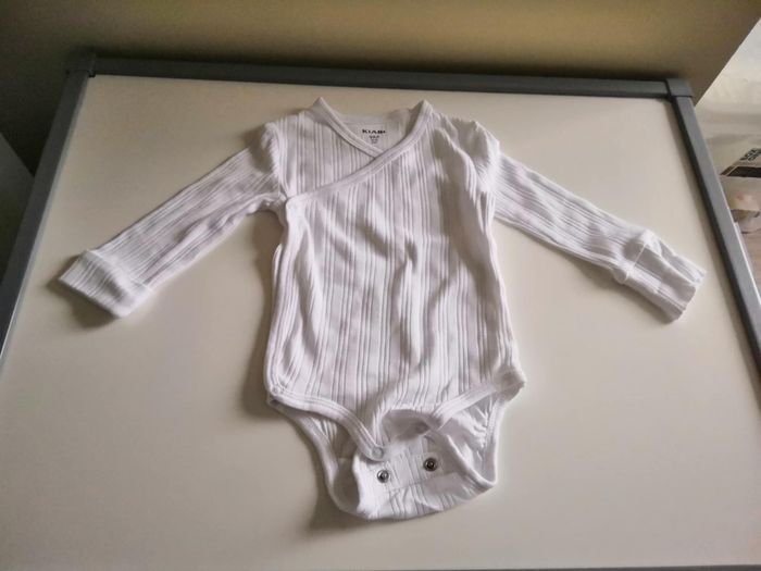 Lot de 3 bodies évolutifs (Blanc, manches longues) 9 mois (74 cm) Kiabi - photo numéro 4