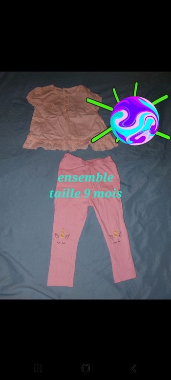 Lot legging et haut manche courte taille 9 mois