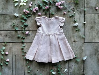 JACADI - ROBE CÉRÉMONIE BÉBÉ FILLE PLIS CREUX & DÉCOUPES PÉTALES AUX MANCHES 18M