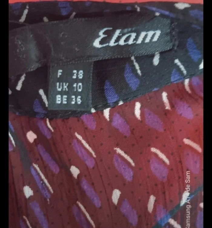 Chemise violette transparente etam taille 38 - photo numéro 4