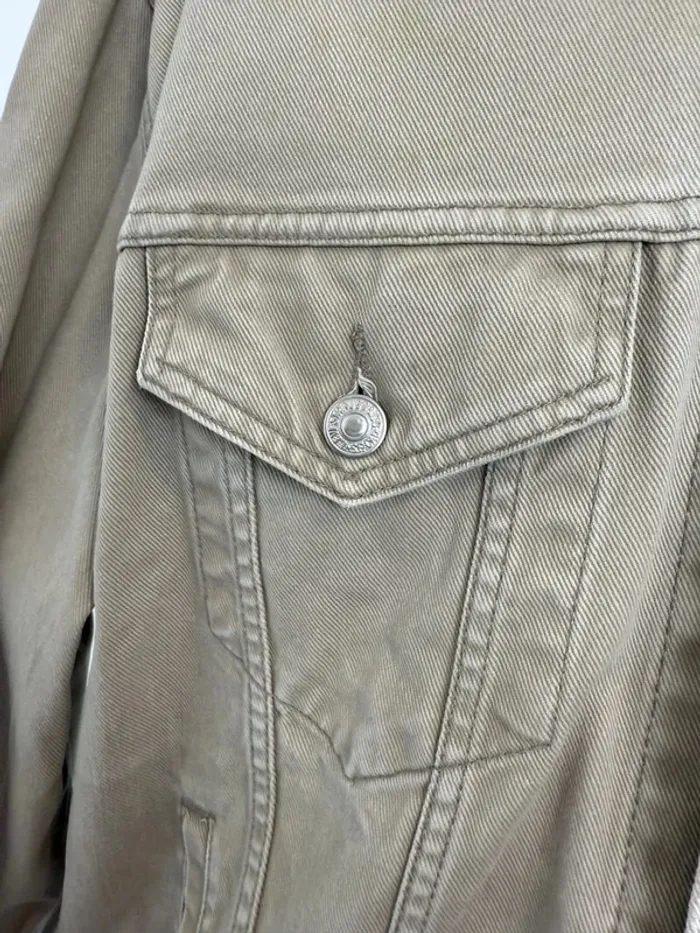 Veste en jeans Levi's beige homme vintage années 90 taille L très bon état - photo numéro 12