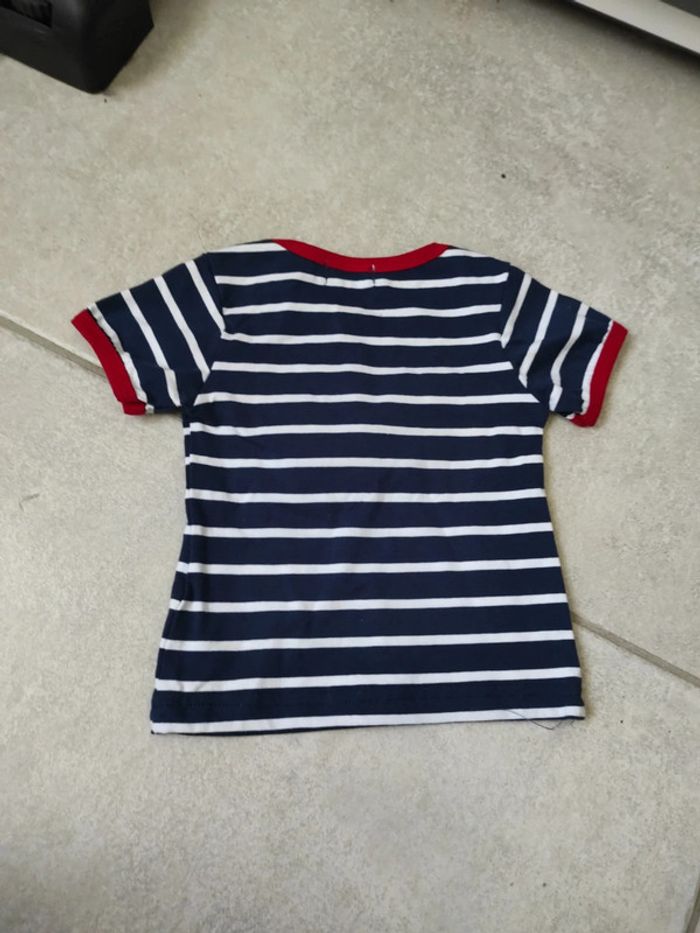 Tee shirt marinière little Marcel neuf 3 mois - photo numéro 2