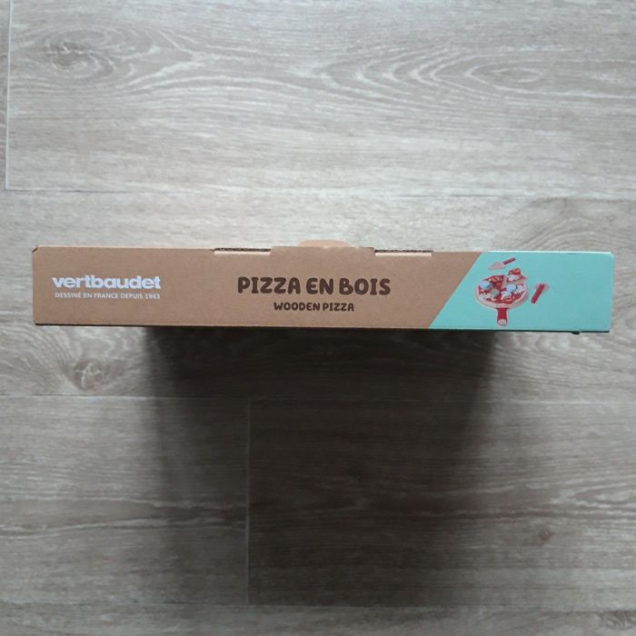 Jouet pizza en bois Vertbaudet NEUF - photo numéro 3