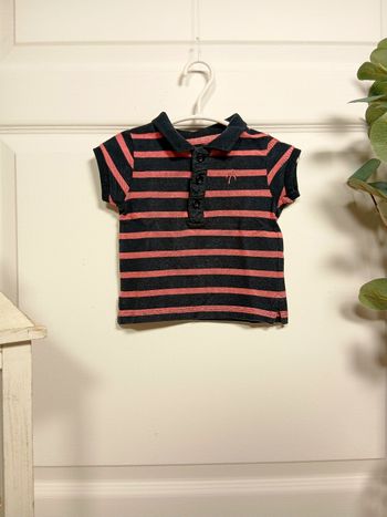 Polo bébé garçon KIABI – 3 mois – Rayé noir et rose